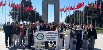 Trakya Üniversitesi öğrenci topluluklarından Çanakkale'ye tarih gezisi