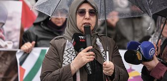 Üsküdar'da Aksa Kadınları Derneğince İsrail'in Filistinli esirleri hedef alan 'idam yasası' protesto edildi