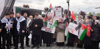Üsküdar'da İsrail'in Küresel Sumud Filosu'na saldırısı kınandı