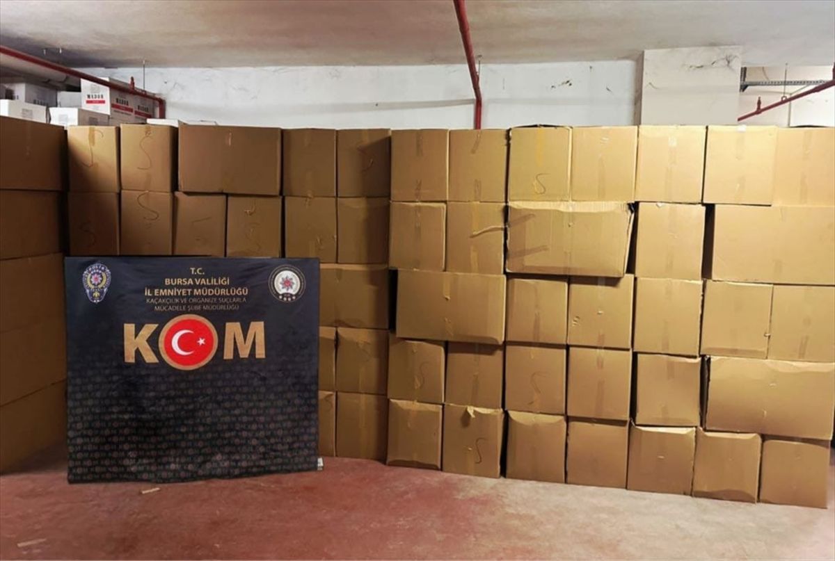 Bursa'da 3 milyon 105 bin makaron ele geçirildi