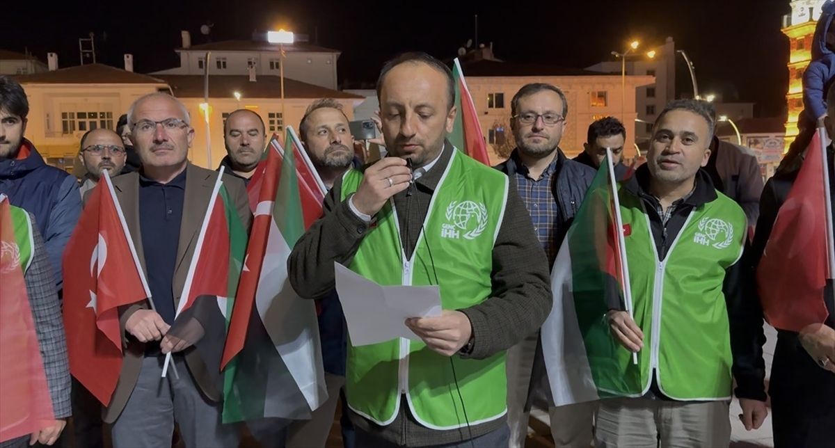 Yozgat'ta İsrail ordusunun Küresel Sumud Filosu'na saldırısına tepki gösterildi
