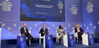 Yunanistan'daki Delfi Ekonomi Forumu'ndaki panelde medyadaki değişim ve güvenilirlik ele alındı