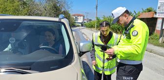 Zonguldak'ta bir günlüğüne polis olan 'özel bireyler' trafik denetimine katıldı