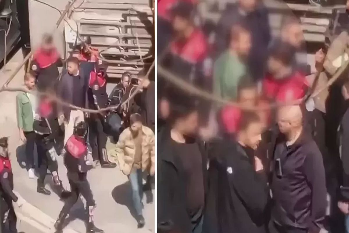 İsrail Konsolosluğu önündeki çatışmada şüphelilerden birinin yakalandığı anlar kamerada