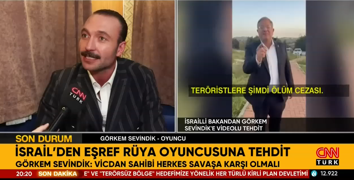 İsrail’den Eşref Rüya Oyuncusuna Tehdit