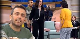 Canlı yayında şiddet krizi! Eşinden dayak yediğini söyleyen Hasan kaçacak yer aradı