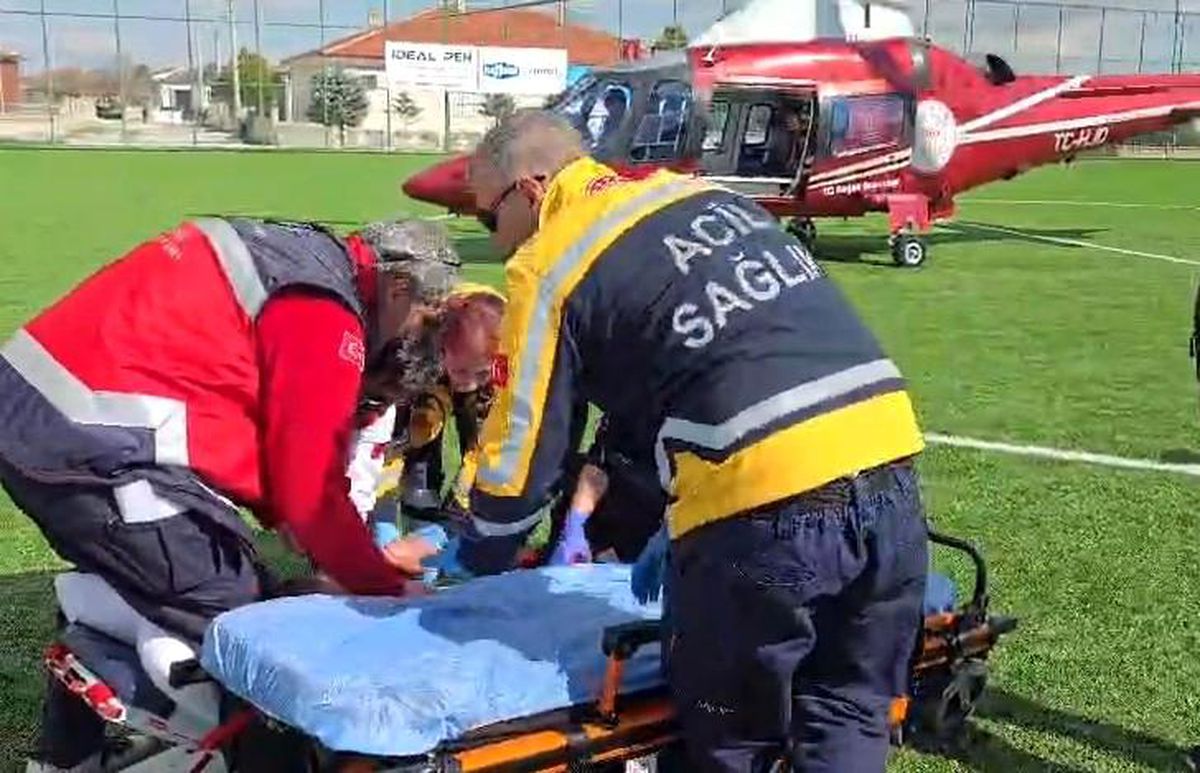Kulu'da kalp rahatsızlığı geçiren vatandaşa hava ambulansı