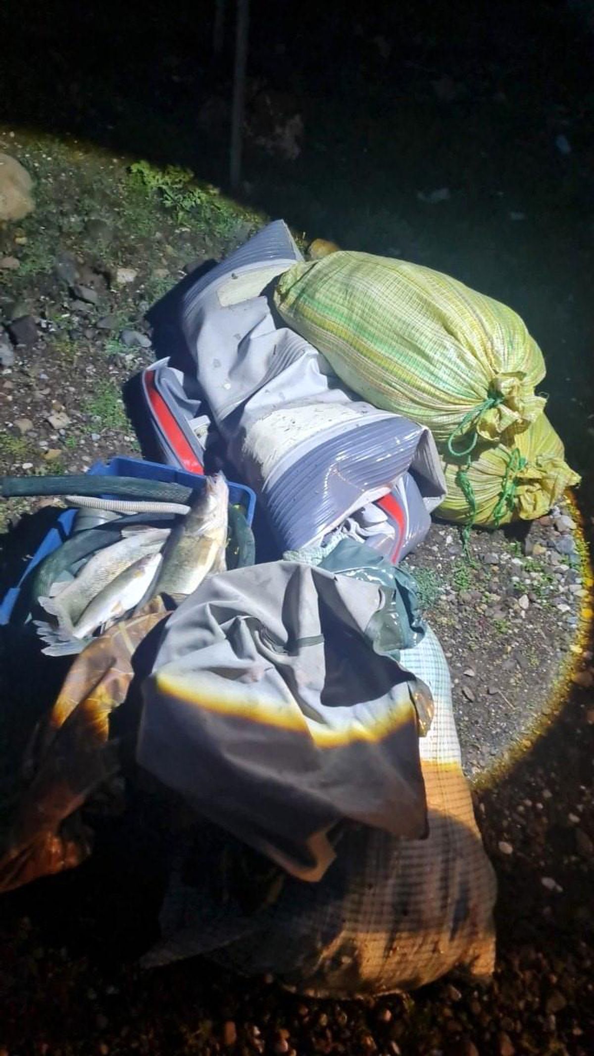Kaçak balık avı yapan şahıslar fotokapana yakalandı