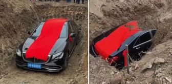Çin’de 20 milyon TL'lik lüks otomobili gömdüler
