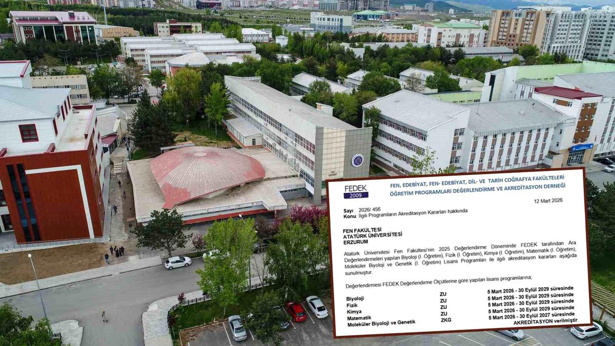 Fen fakültesinin 5 programına FEDEK'ten akreditasyon