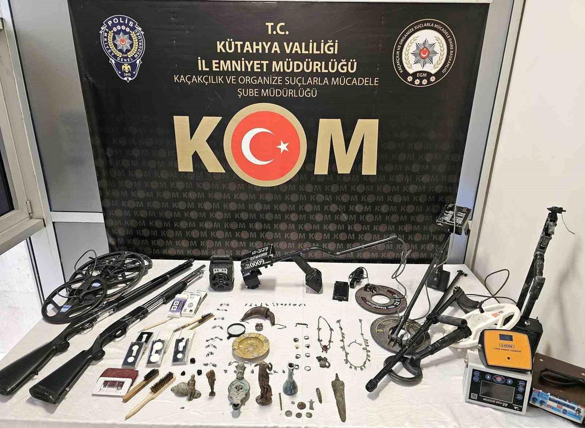 Kütahya'da tarihi eser kaçakçılığı operasyonu