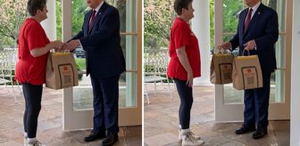 Trump’ın kapısına giden kurye neye uğradığını şaşırdı! Diyalogları dikkat çekti