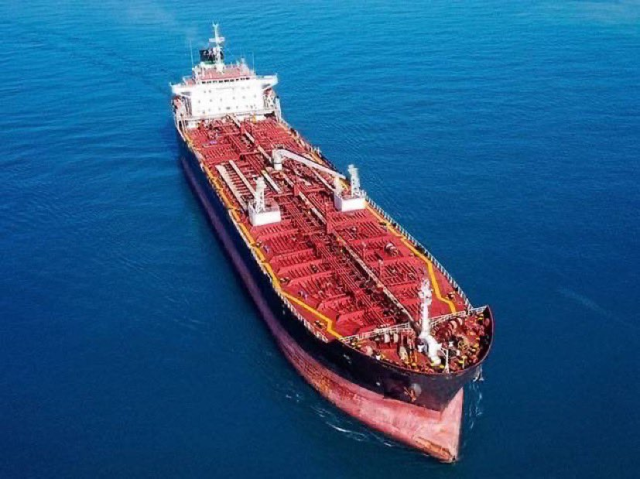 A ship at sea