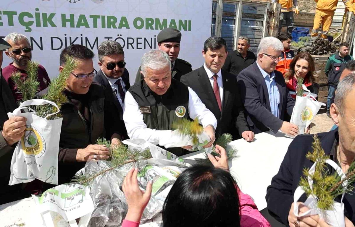 Aksaray'ın Mehmetçik Hatıra Ormanı'nda 2 bin 500 fidan toprakla buluşturuldu