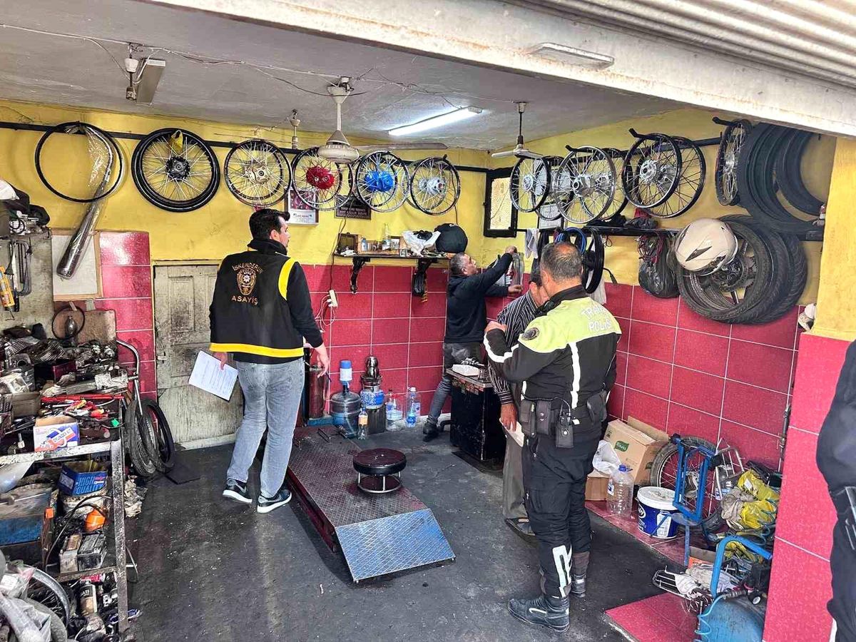 İskenderun'da motosiklet hırsızlığına yönelik denetim