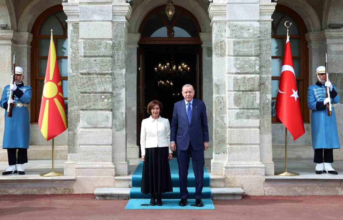 Cumhurbaşkanı Erdoğan, Kuzey Makedonya Cumhurbaşkanı Davkova ile görüştü