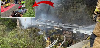 Yolcu otobüsü uçuruma yuvarlandı! 11 kişi feci şekilde can verdi