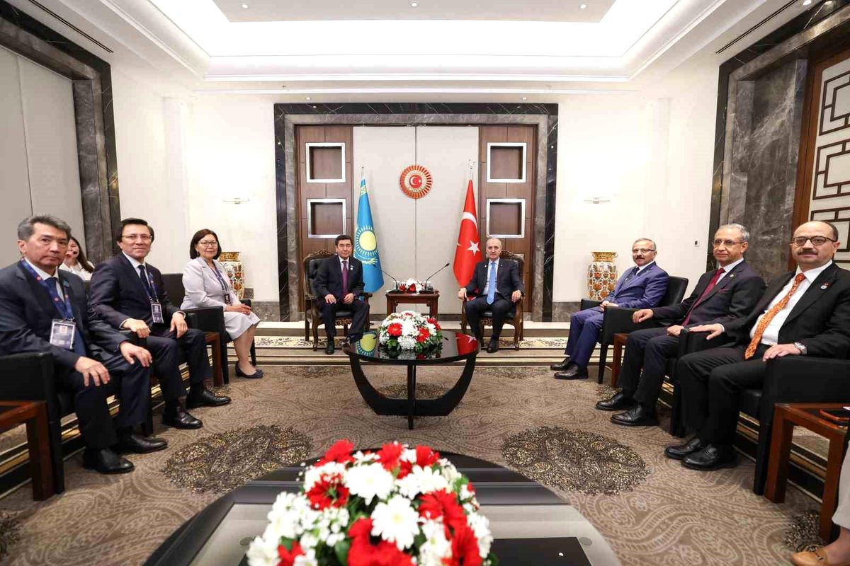 TBMM Başkanı Kurtulmuş, Kazakistan Parlamentosu Meclis Başkanı Koşanov ile görüştü