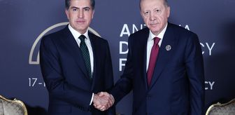 Cumhurbaşkanı Erdoğan ile Neçirvan Barzani Antalya'da bir araya geldi