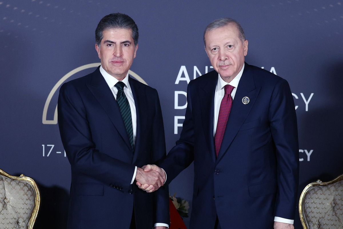 Cumhurbaşkanı Erdoğan ile Neçirvan Barzani Antalya'da bir araya geldi