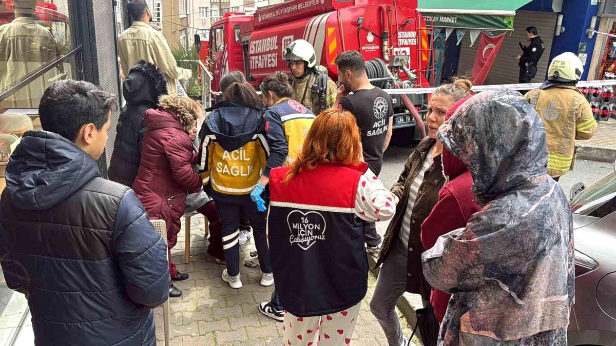 Şişli'de korkutan baca yangını