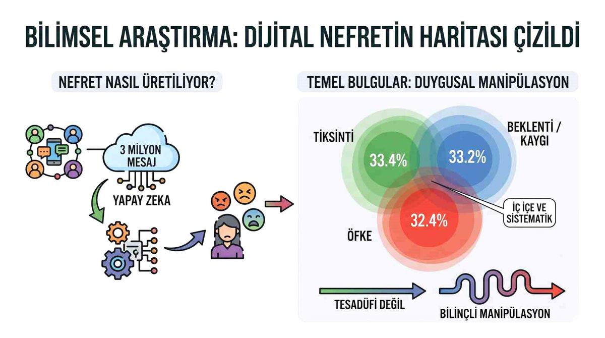 Bilimsel araştırma: 3 milyon mesajda "Nefretin Haritası" çizildi
