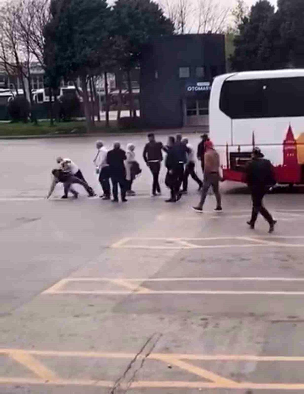 Bursa terminalinde yolcu ile şoför kavgası