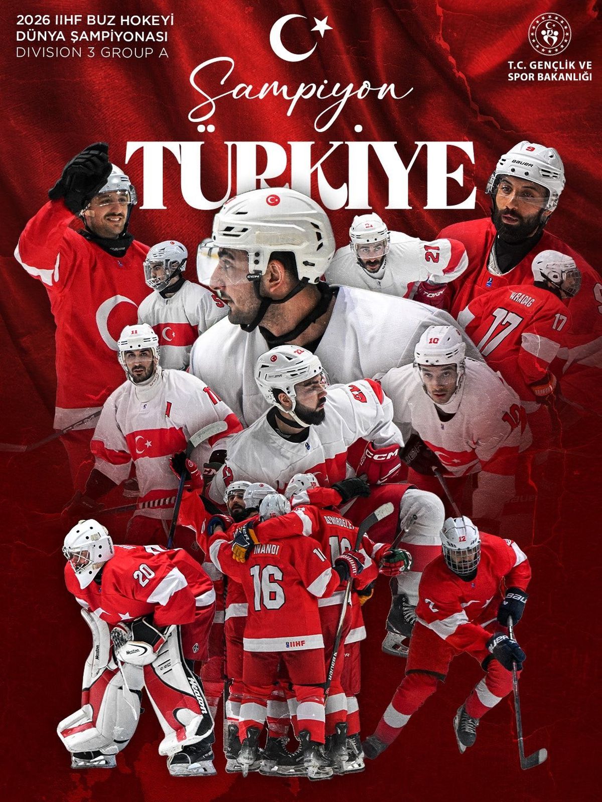 Buz Hokeyi Erkek A Milli Takımı 2026 IIHF Dünya Şampiyonası'nda Altın Madalya Kazandı