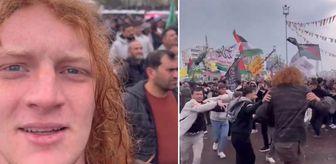 Amerikalı gezgin Diyarbakır'da protestonun ortasında kaldı