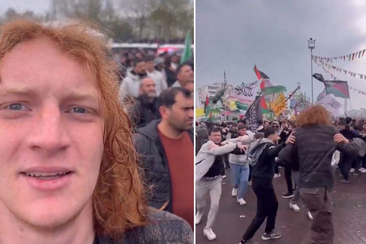 Amerikalı influencer Diyarbakır'da protestonun ortasında kaldı