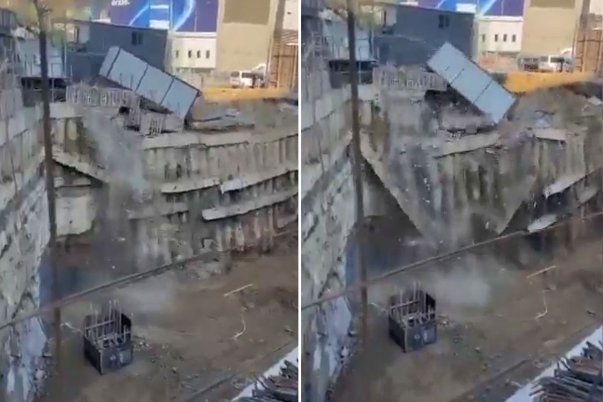 Fenerbahçe Stadı'nın yanındaki inşaatta istinat duvarı çöktü