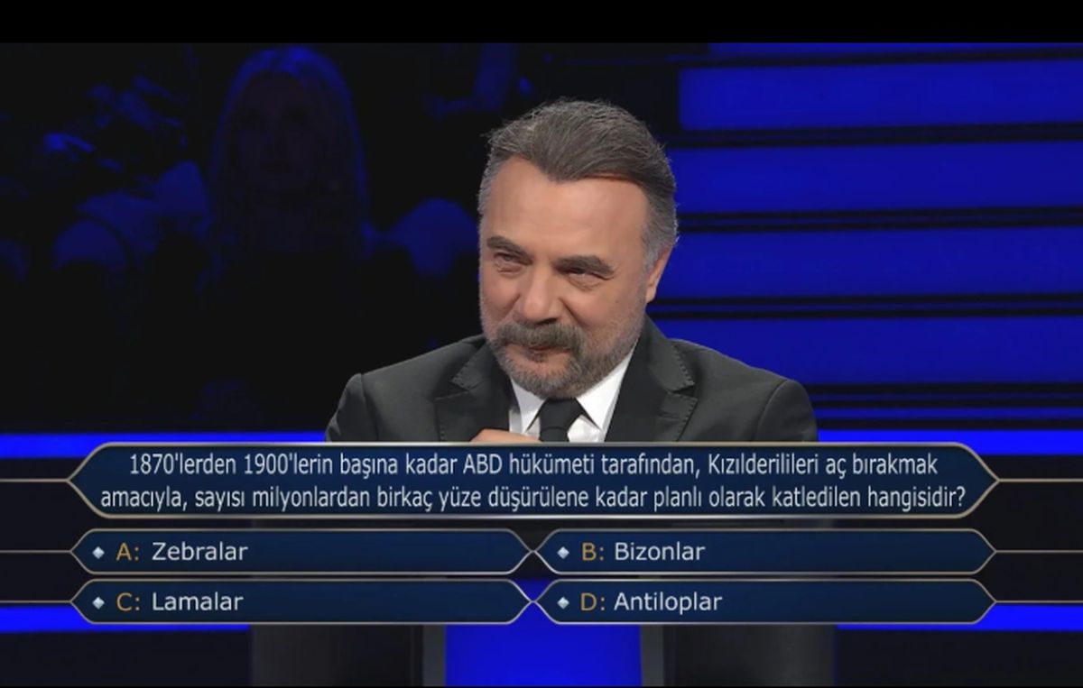 1870'lerden 1900'lerin başına kadar ABD hükümeti tarafından, Kızılderilileri aç bırakmak amacıyla, sayısı ...