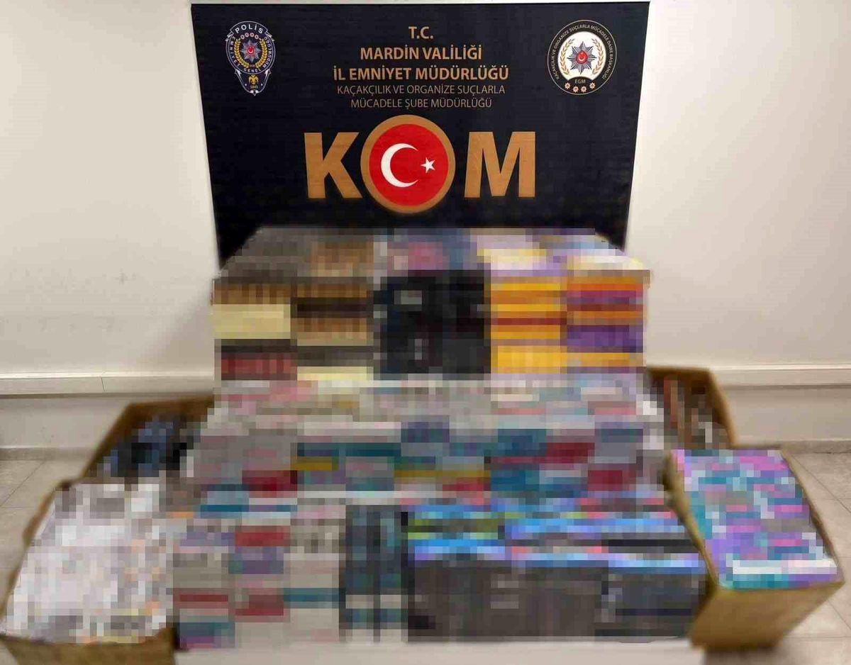 Mardin'de 19 bin paket kaçak sigara ele geçirildi
