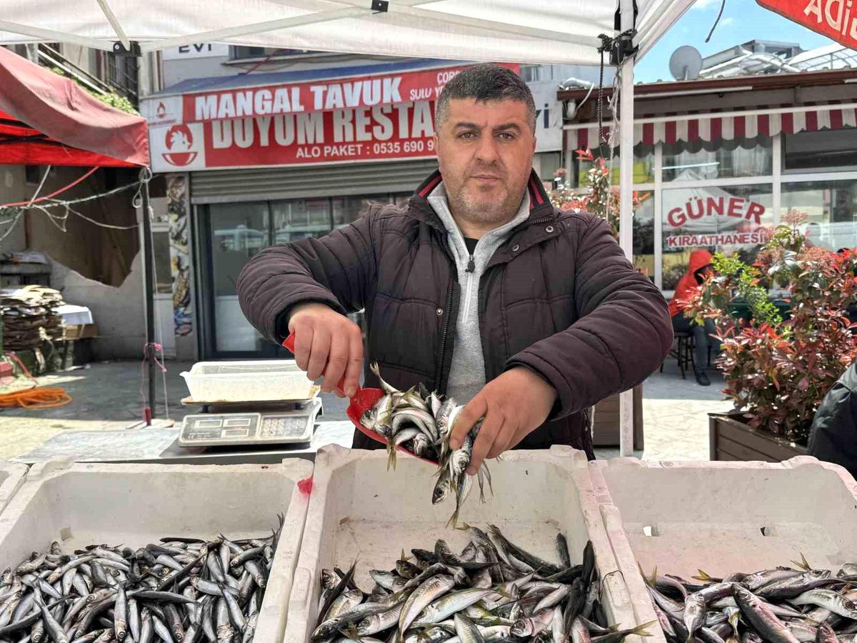 Balık tezgahlarında kıyı balıkçılığı mesaisi