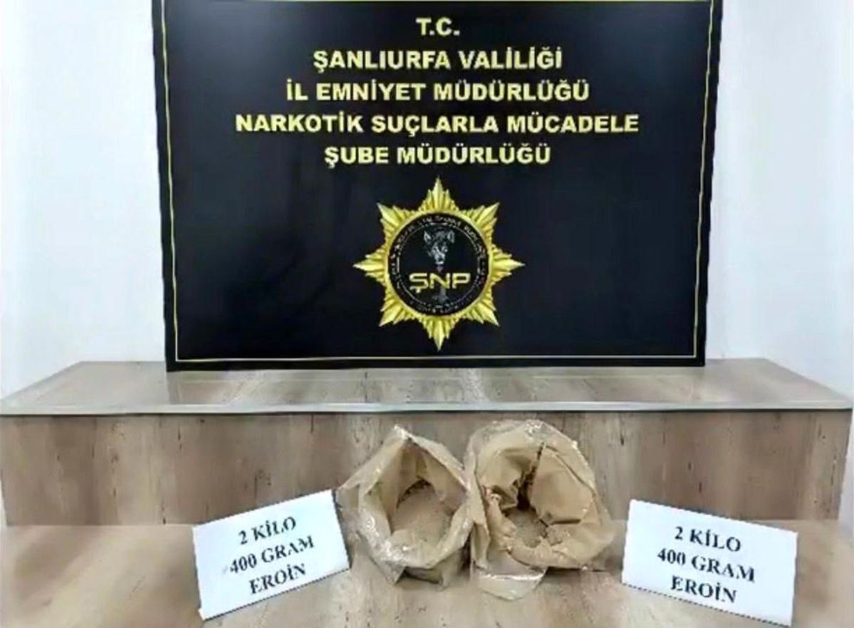 Siverek'te 2 kilo 400 gram eroin ele geçirildi