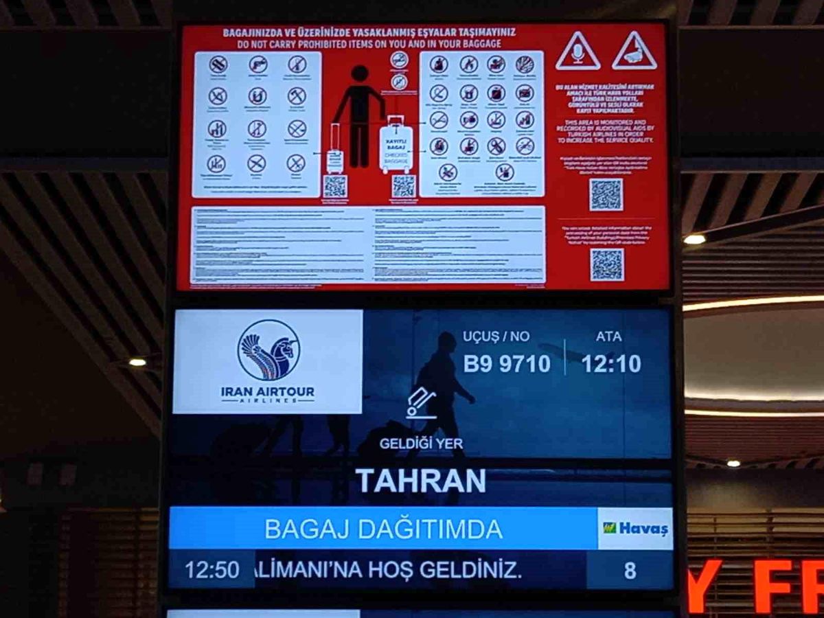İstanbul Havalimanı'nda İran uçuşları yeniden başladı