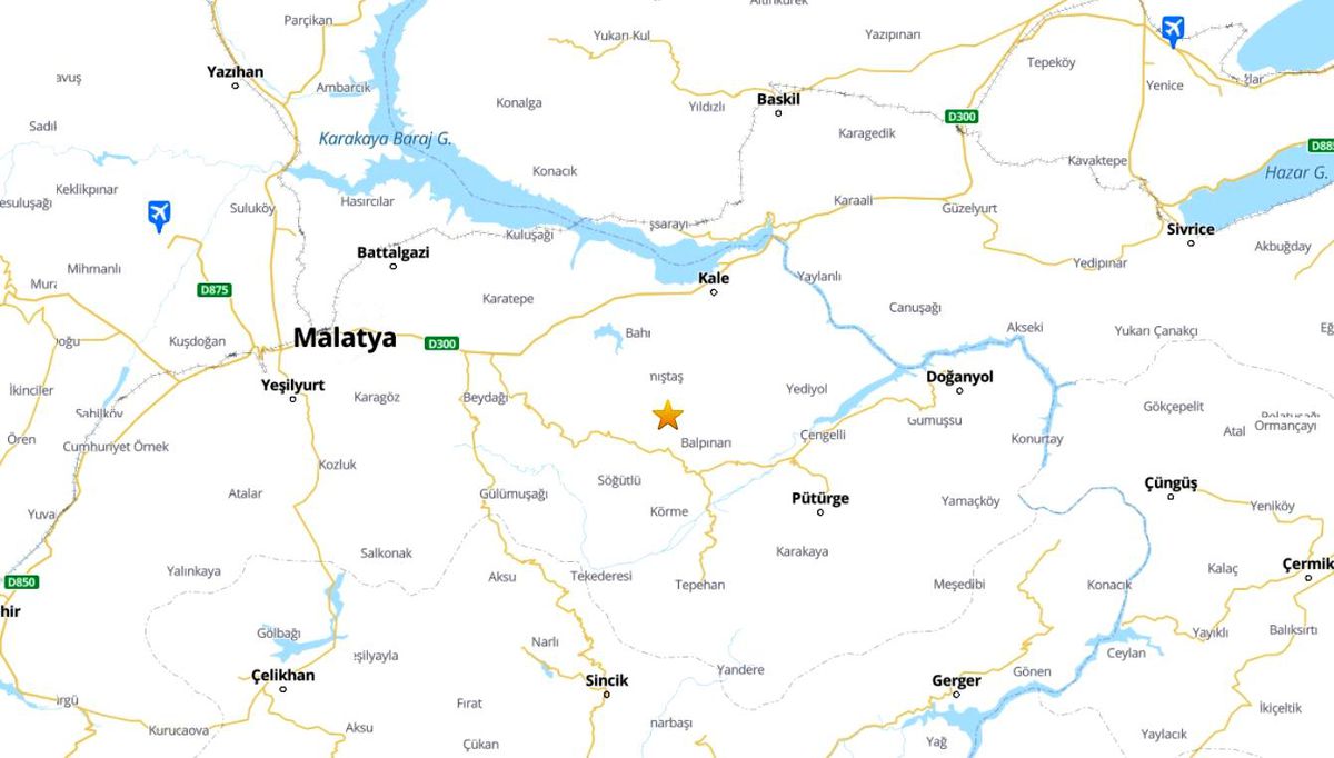 Malatya'da 4,4 büyüklüğünde deprem