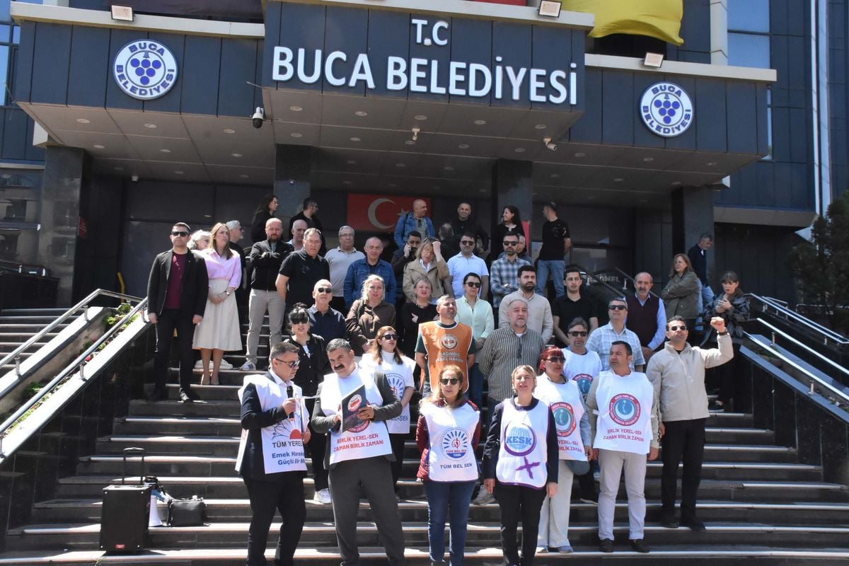Buca Belediyesi'nde memurlar eylemde: Haber gelmezse yarın iş bırakacağız