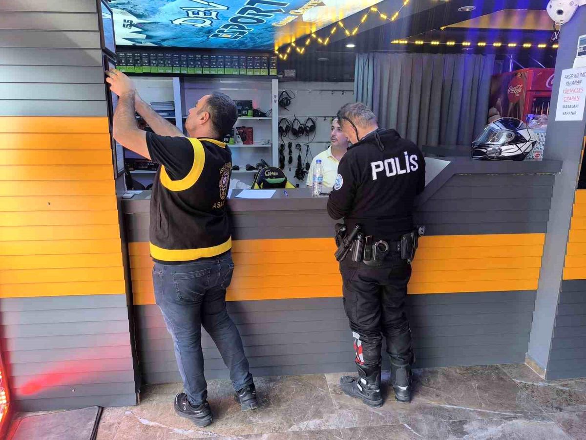 İskenderun'da internet kafe ve oyun alanlarına denetim
