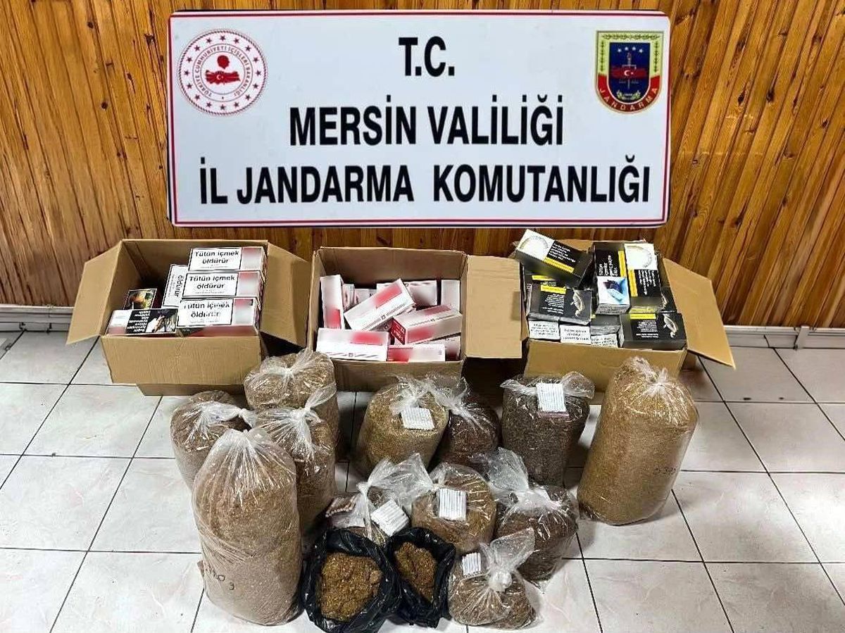 Mersin'de kaçak makaron operasyonu: 2 gözaltı