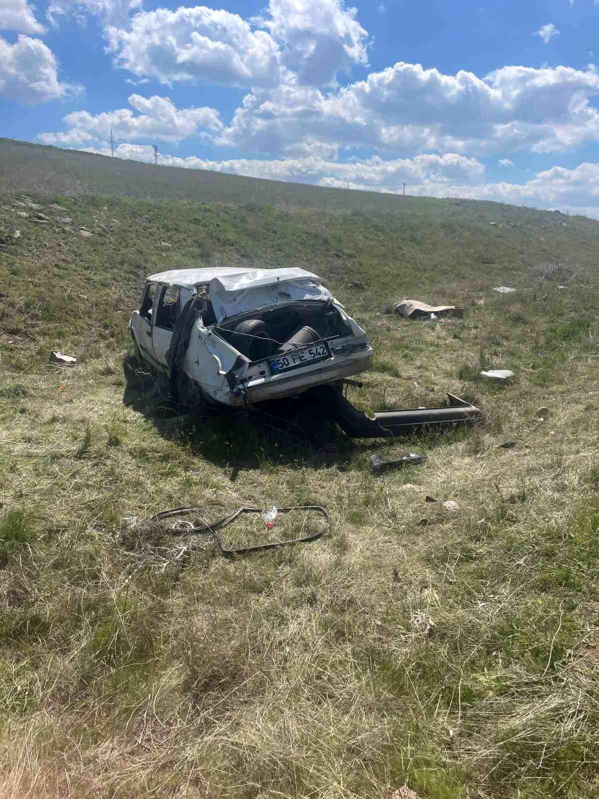 Nevşehir'de otomobil takla attı: 1 yaralı