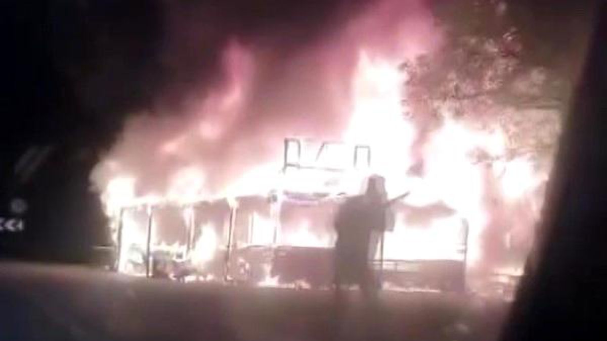 Amasya'da manav tezgahı alev topuna döndü