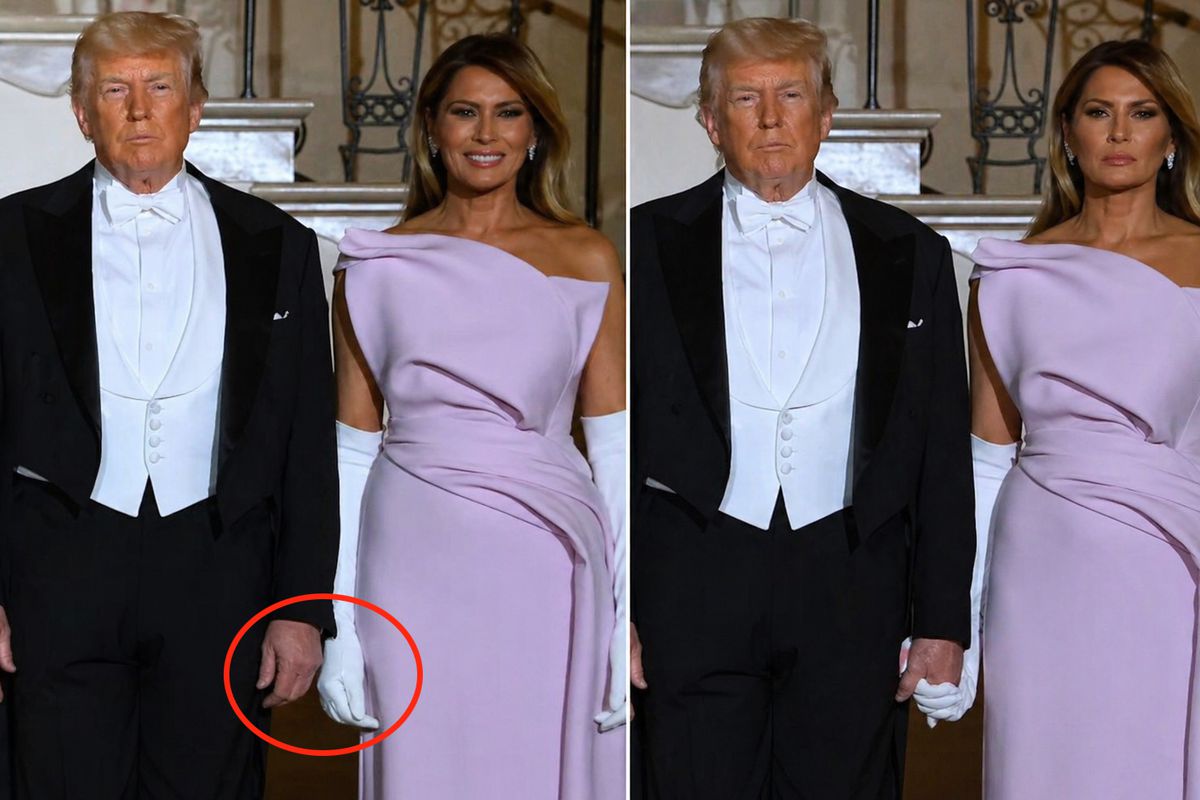 Herkes o detaya takıldı, First Lady Trump'ın elini yine tutmadı