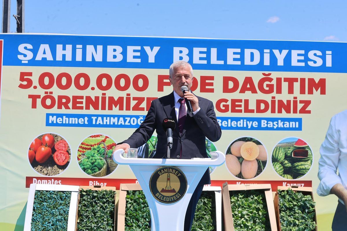 Şahinbey Belediyesi’nden çiftçilere dev destek: 53 milyon fide