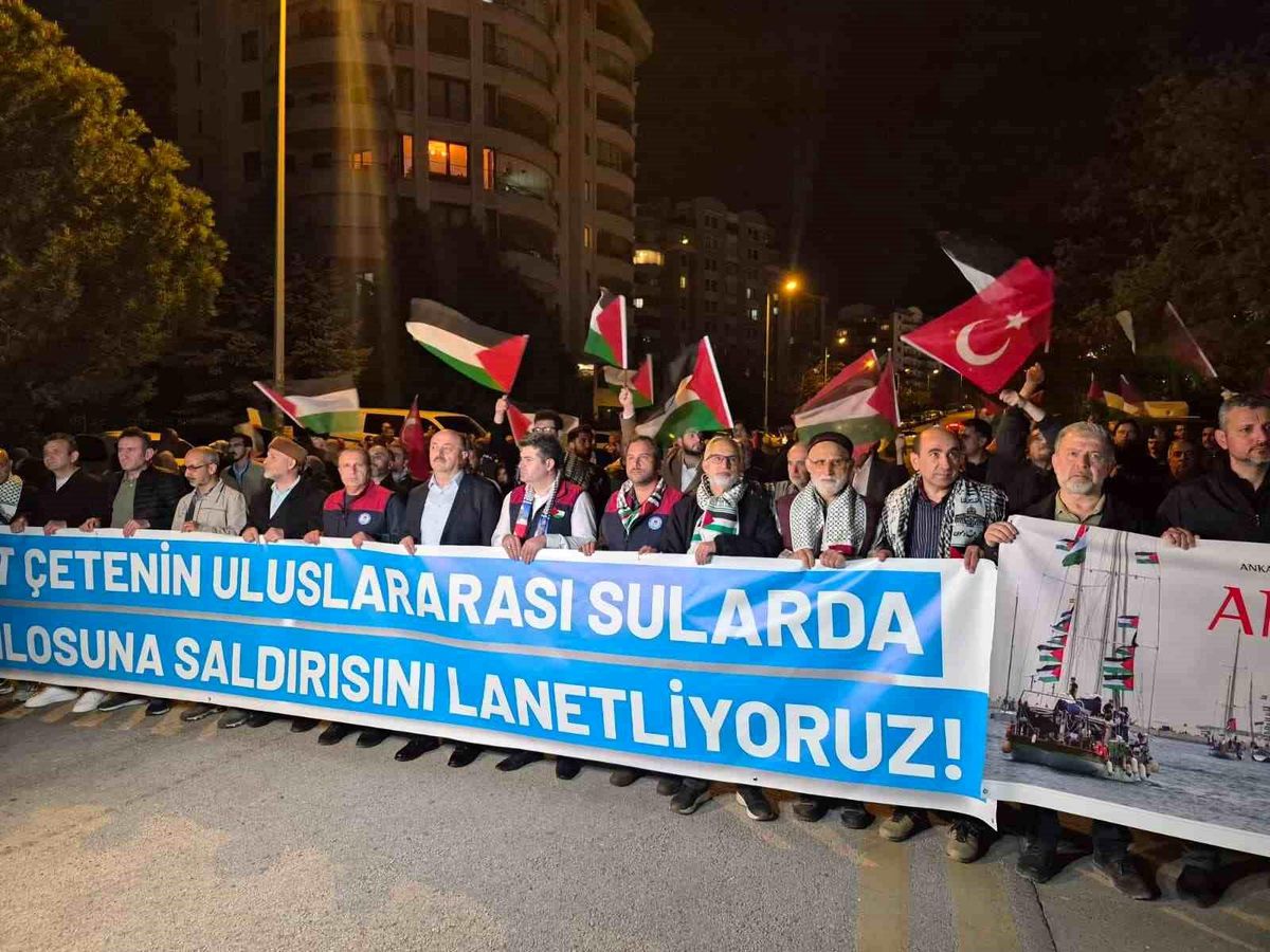 Ankara'da Sumud Filosu eylemi