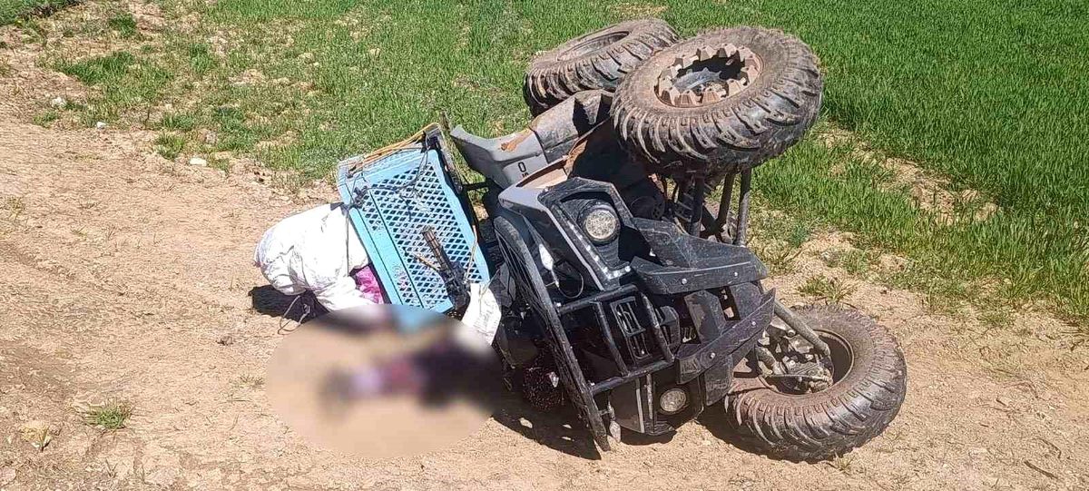 Hisarcık'ta devrilen ATV'in altında kalan kadın hayatını kaybetti
