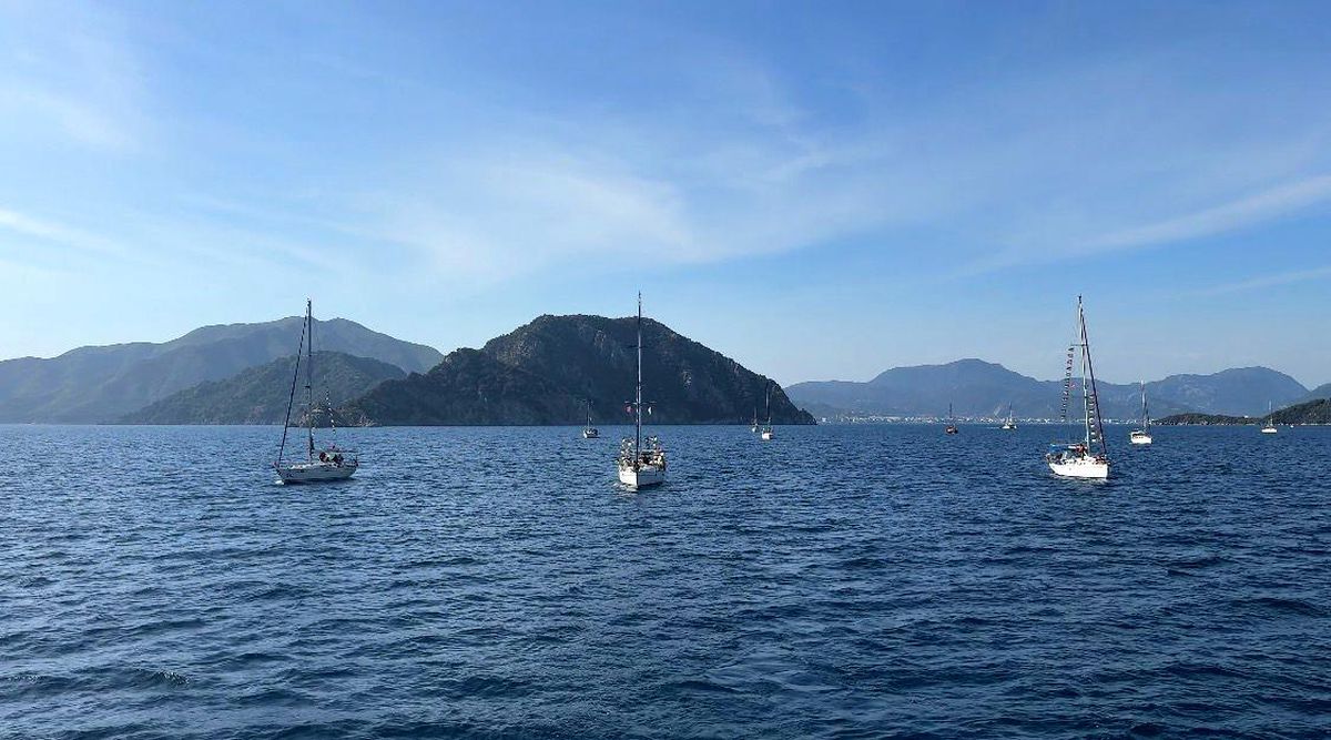 Marmaris'ten Sumud Filosu'na destek için 10 tekne Akdeniz'e açıldı