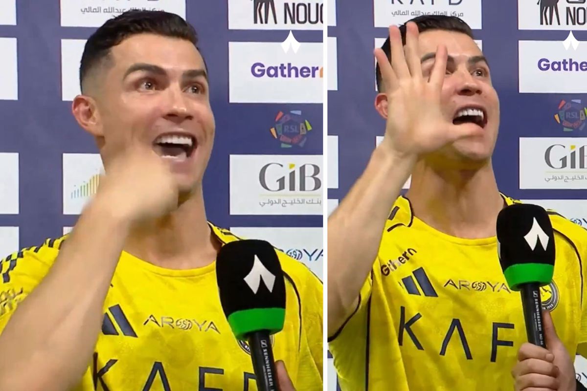 Ronaldo'dan geceye damga vuran el hareketi