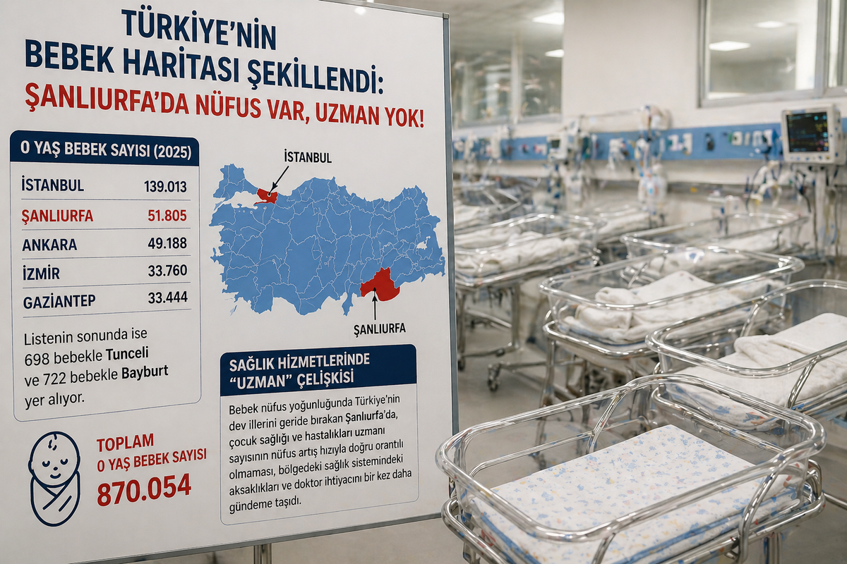 Türkiye’nin bebek haritası açıklandı: Şanlıurfa ikinci sırada