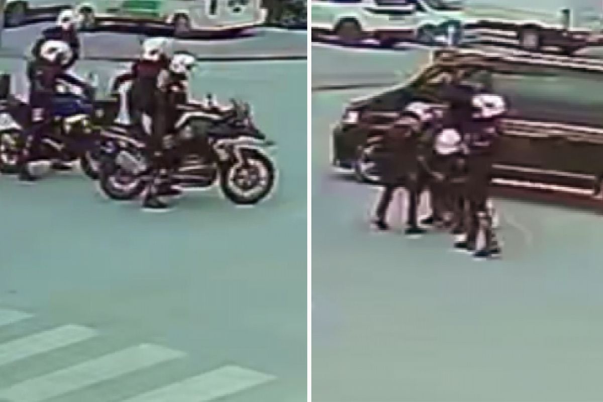 Yunus polislerinin trafikte Heimlich manevrası hayat kurtardı; müdahale anı kamerada